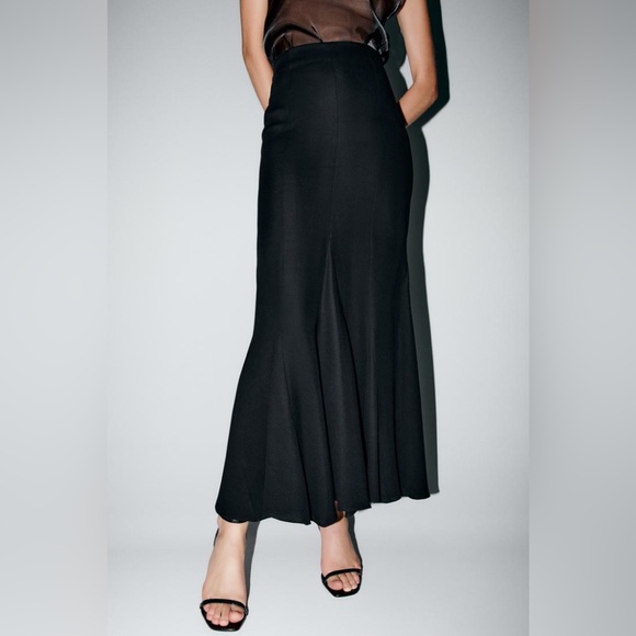 Zara LONG SKIRT ZW COLLECTION. Black. Size S. New with Tags. - Picture 3 of 13